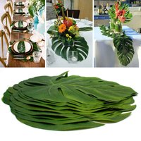 Künstliche tropische Palmblätter Dschungel Party Dekoration Safari Tier s Sommer Hawaiian Hochzeit Geburtstag Party Home Tischdekoration