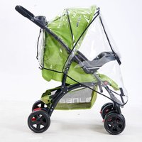 Transparent Baby Trolley Rain Cover Universal Waterproof Breathable Stroller Raincoat Zipper Opens Umbrella for Cart Accessories