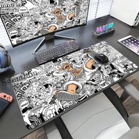 One PIECE Luffy Extended Gaming Mouse Pad Large Desk Mat Non-Slip Rubber Base Stitched Edge for PC Gamer Laptop Keyboard Pad