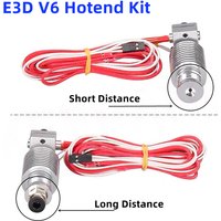 E3D V6 Hotend Kit 12V 24V 0.4MM Nozzle J-Head For 1.75mm Filament Bowden/Wade Extruder Short-range/Long-range V5 V6 Hotend Kit
