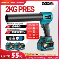 ONEVAN 4000W Brushless Electric Turbo Blower Jet Fan 400M/S 300000RPM Handheld Leaf Dust Blowing Tool For Makita 18V Battery Pin image 4