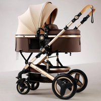Baby Stroller High Landscape Newborn Can Sit and Lie Down Folding Shock-absorbing Two-way Baby Stroller
