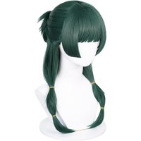 Maomao Cosplay Wig, Long Dark Green Synthetic Wigs for Women Halloween Christmas Anime Costume Party