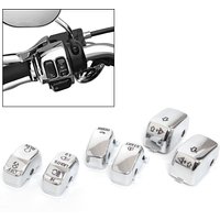 Chrome Motorcycle Handlebar Control Accessories Chrome Switch Caps Button Cover For Harley Sportster Touring Road King Fat Bob