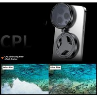 Premium 52MM CPL Filter & Magnetic Polarizer Kit with Clip for Professional Magsafe Phone 16 Camera