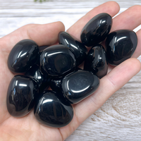 3/5/8pcs Natural Black Obsidian Tumbled Stones Protection Energy Crystal Reiki Chakra Balancing Meditation Healing Stones