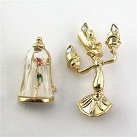 Dsn Beauty and The Beast~Candle Holder Lumia Eternal Rose Glass Cover Little Prince's Rose Flower Ladies Brooch