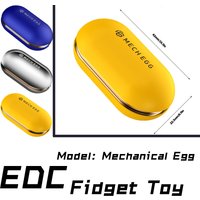 Metal Fidget Slider Toy EDC Pocket Stress Relief Gadget Mechanical Egg Anxiety Relief Cool Desk Toy for Adults/Kid Gift for ADHD