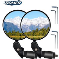 DOMEN Bicycle Rearview Mirror Bicycle Bar End Mirror 360° Rotating Wide-Angle Mirror Cycling Equipment Bike Accessories