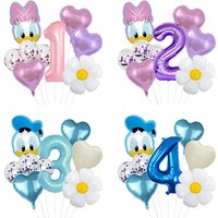Donald Duck Daisy Cartoon Theme Foil Balloons Set Latex Balloon Party Decorations Boys and Girls Birthday Party Gifts Toys