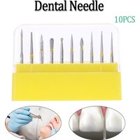 10Pcs/Box FG Dental Diamond Burs Drill For High Speed Handpiece Teeth Polishing 1.6mm Dentist Grinding Tool