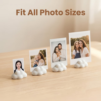 5 Pcs Cute Three-Dimensional Cloud Shaped Desktop Anti Slip Photo Holder Simple Desktop Decoration Desktop Photo Storage Base