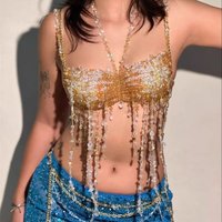 2025 New European & American Style Colorful Handmade Beaded Necklace Beach Vacation Travel Outfit Bohemian Style Body Chain