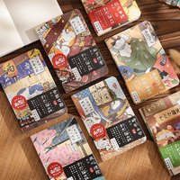 160pcs Pocket notebook, Nonohara Cat Mountain Society Series, Ancient Early Days Series, Cat Student Mini Memoir, Handbook