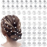 Multi-Pack Pearl Rhinestone Spiral Hair Clips, Exquisite Fairy Style, Bridal Updo / Daily Styling / Party Accessories