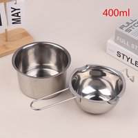 〔R〕400ml Stainless Steel Double Boiler – Melting Pot for Chocolate, Wax & Butter with Heat-Resistant Handle