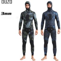 3mm Men Spearfishing Wetsuit Camouflage Neoprene One-piece Diving Suit For Scuba Free Diving Jumpsuit Cold Water Swimsuit