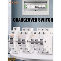 ETEK Din Rail MTS Dual Power Manual Transfer Switch Modular Changeover Switch Interlock Circuit Breaker1P 2P 4P 40A 230V EKCS101