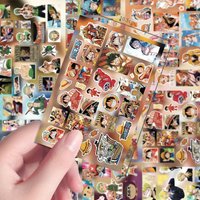 8pcs One Piece Sheets Anime Cartoon Character Stickers Set Waterproof Die Cut Sticker DIY Scrapbook Journal Decoration Decals