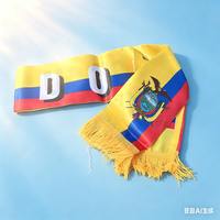 Z-ONE FLAG 14x130cm Ecuador Scarf Ecuador national day Scarves Tassels for Football Used for event decoration