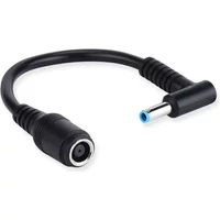 7.4x5.0mm To 4.5x3.0mm Tip DC Power Adapter Charger Connector for HP Laptop Stream Spectre Pavilion Envy Elitebook Split Chrome