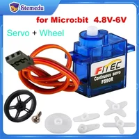 1PCS Feetech FS90R Micro RC Servo Motor 360 Degree Continuous Rotation Wheel 4.8-6V for RC Drone Smart Car Plastic DIY Robot Toy