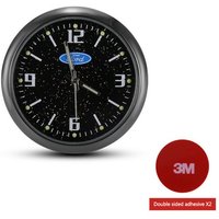 Car Center Console Air Conditioner Quartz Luminous Clock Watch For Ford Mustang Fiesta Kuga Edge Mondeo ST Fusion Stickers