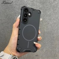 for Magsafe Matte Armor Case for Samsung Galaxy S26 S25 Ultra S24 S23 Plus A55 A36 A56 A54 A35 A15 Magnetic Shockproof Cover