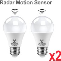 2PCS LED Bulb with Microwave Radar Sensor Body Movement Motion Detection Auto TurnOn Light Sensor Lamp E27 220V 110V Night Light