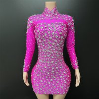 Bar discothèque Ds Dj Jazz danse Costume complet strass robe de soirée chanteur femmes défilé Performance tenue scène porter XS10550