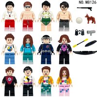 M8126 beach dolls, children's assembled toys for tourism, leisure and holiday, humanoid dolls, educational toys, birthday gifts.