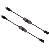 B03B-Power Switch USB Type C with Indicator Light Male to Female USB-C Extension Cable Switch for Raspberry Pi 4B 2 Pcs