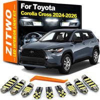 ZITWO 10Pcs Canbus LED Bulb Interior Dome Map Reading Light Kit For Toyota Corolla Cross 2024 2025 2026 License Plate Lamp