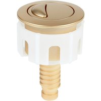 Golden Plated Toilet Flush Button, Cistern Flusher Replacement Push Button, Easy Install Modern Bathroom Upgrade Parts