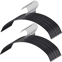 10-50 PCS Non-Slip Space Saving Clothes Hangers Durable Sturdy Contour Metal Shirt Clothes Hangers Suitable for Coat Jacket Suit