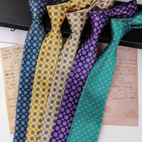 New 8CM Print Plaid Ties For Men Necktie Retro Elegant Designer Parten Tie For Groom Business Wedding Party Neckwear Accessorrie