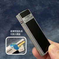 ZORRO Ultra-thin Pure Copper Mini Lighter Portable Metal Windproof Grinding Wheel Lighters Cigarette Smoking Gadgets