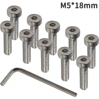 10pcs M5Screw Stainless Steel 304 Screw Hexagon Socket Short Cup Head Screw Bolt for GoPro OSMO Action Insta360 Camera Mounting