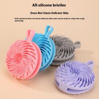 New Silicone Body Scrubber Loofah Double-Sided Bath Brush Shower Scrubber Scalp Massager Shampoo Brush For Women Men