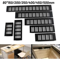 1 Pcs Aluminum Alloy Black Air Vent Ventilation Grille Cover For Cabinet Wardrobe Cupboard Home Improvement Accessory