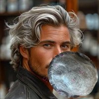 30mm Wavy 1B40 1B65 1B80 Grey White HumanHair Durable Poly Skin Old Men Toupee Scallop Natural Hairline Capillar Prosth Hairpiec