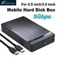 2,5/3,5 Zoll HDD-Gehäuse USB 3.0 Festplattengehäuse SATA auf USB 3.0-Adapter Externe Festplattenbox für PC Laptop Werkzeuglos