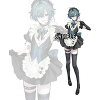 Japanese Anime Genshin Impact Lohen Double-Sided Stand Figure Acrylic Model Plate Cosplay Collection Desktop Decor Gifts DW