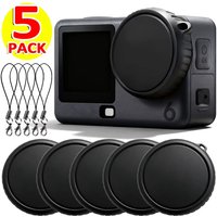 1-5Pcs Camera Lens Caps for DJI Osmo Action 3 4 5 Pro Anti-scratch Silicone Camera Protective Cover for DJI Action Accessories