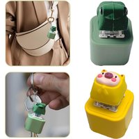Rechargeable Fidget Clicker Keychain with Sound Light Funny Croaking Frog Keyboard Toy for Stress Relief Office Desk Gadget
