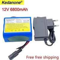 New12V 6800mah battery 18650 Li-ion 6.8 Ah Rechargeable batteries with BMS Lithium Battery packs Protection Board +12.6V Charger