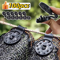 50/100pcs Black Shade Cloth Clips Outdoor Awning Durable Net Clip Camping Garden Tools Garden Buildings Fence Net Fix Clamp Hook
