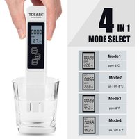 White Handheld TDS Digital Water Tester High Precision Household Purified Tap Water Multifunctional Large Screen Display