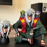 13.5cm Anime Jiraiya Double Headed Statue Action Figure Periphery Model Toy Ornament Desktop Collection Decoration Birthday Gift