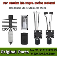 Original Hotend für Bambu Lab X1 X1C P1P P1S Hartstahl-Düsen Bamboo Bambulabs Combo Thermistor für Bambu Lab Kühlventilator